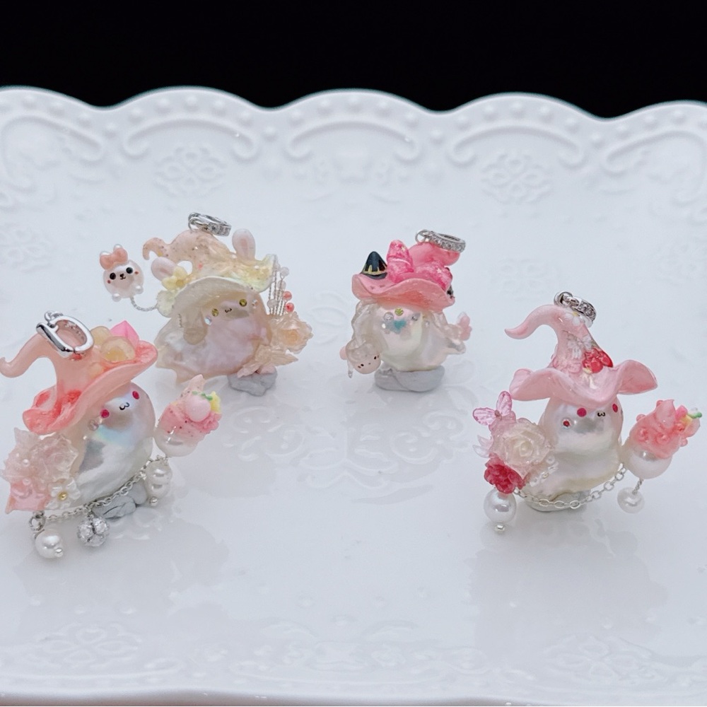1016 New Handmade Flame Ball Pearl One of a kind Detachable Pendants